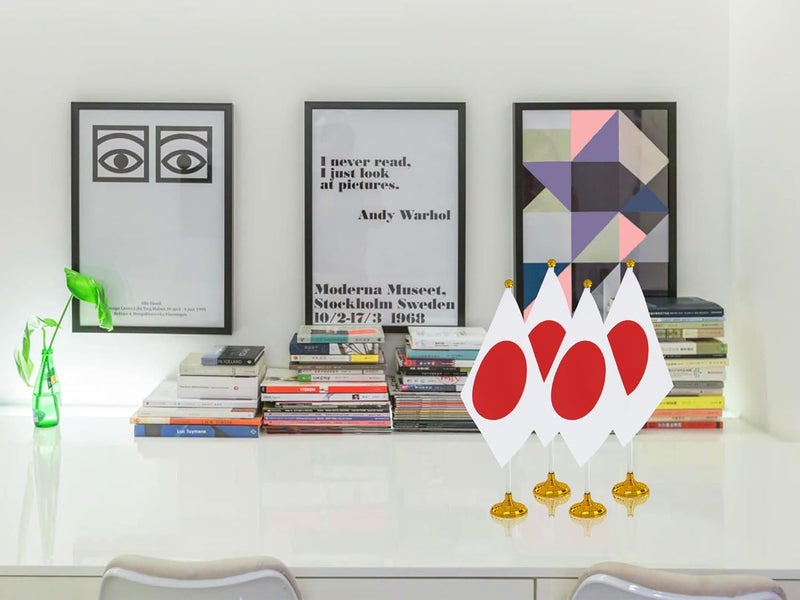 WXTWK 12 Pack Japan Flag Japanese Desk Flag Small Mini Japanese Table Flags With Stand Base,Home Office Festival Events Celebration Decorations - Image 5
